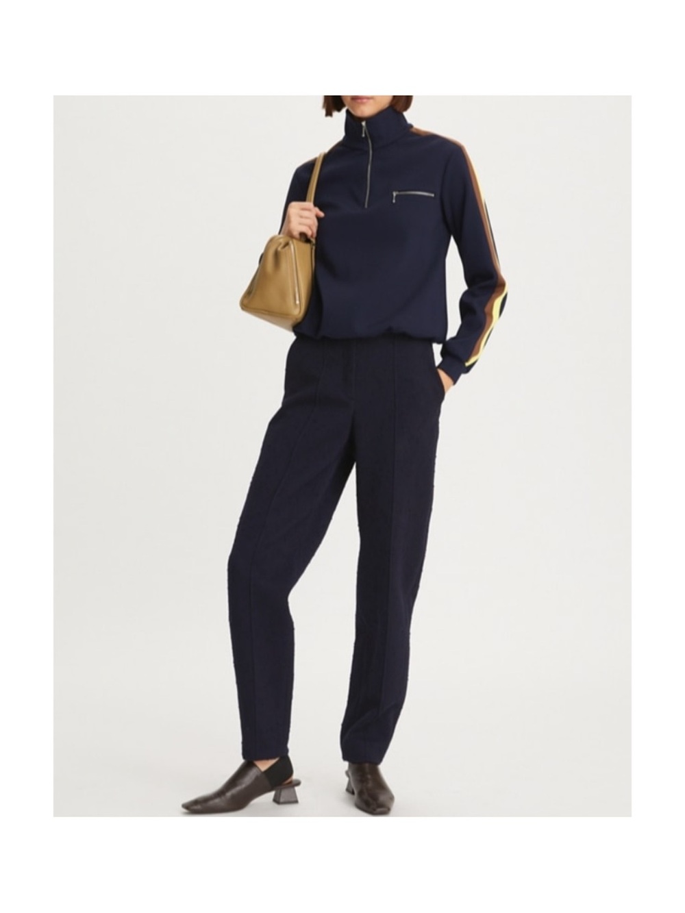 Tory Burch Half-Zipped Knitted Top women’s medium